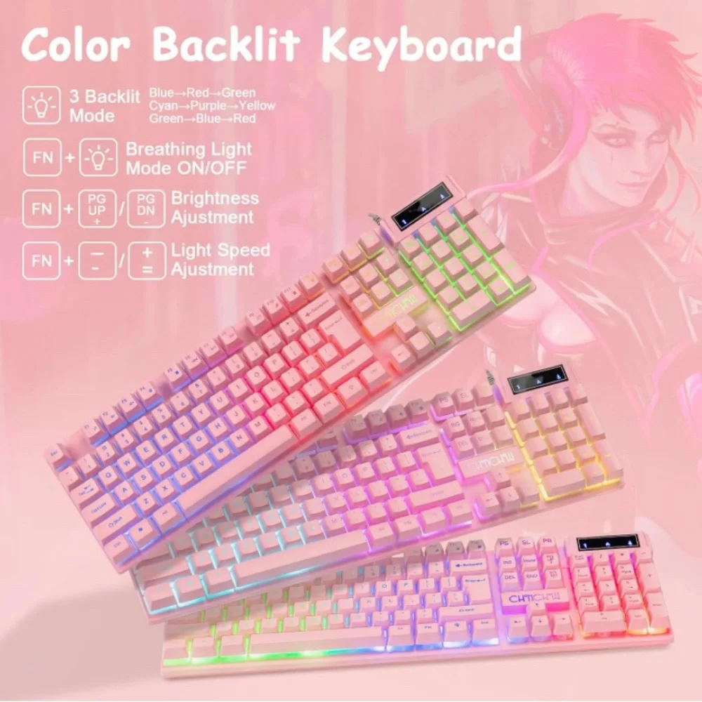 Pink Gaming Keyboard